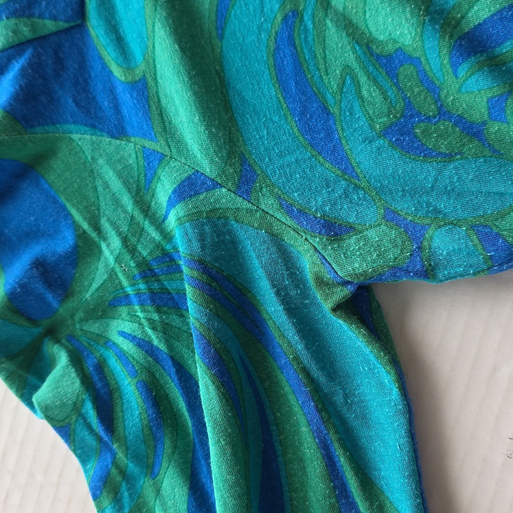 Lilly Pulitzer Blue Green Floral Dress L  3/4 Sleeve Casual Shift Dress - Picture 8 of 13